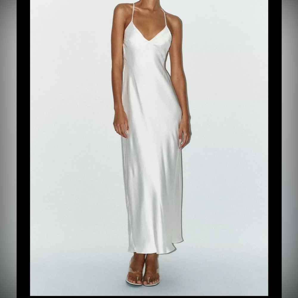 Satin midi dress